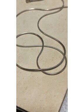 925 Sterling Silver Italy Snake Chain Necklace 19.5” 7g Lobster Clasp